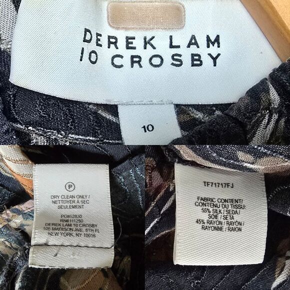 Derek Lam 10 Crosby Floral Textured Jacquard Mock Neck Sleeveless Blouse - Picture 15 of 15